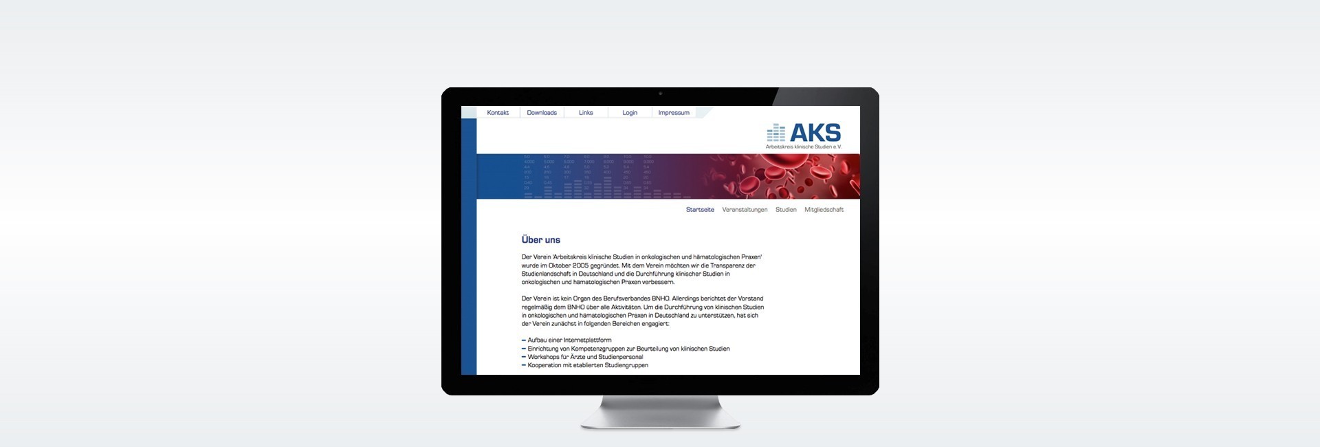 Website AKS Klinische Studien